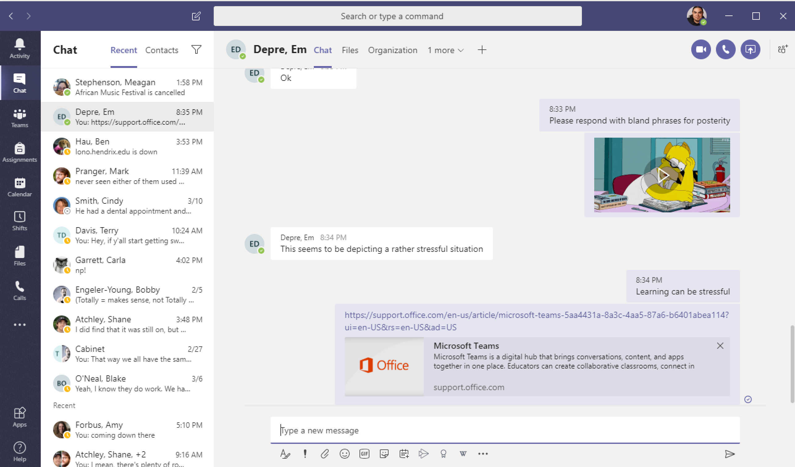 Chat Window | Hendrix College