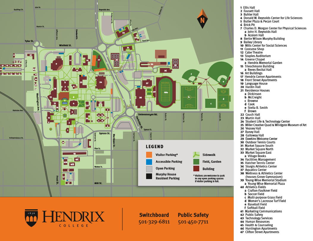 Hendrix Campus Map 