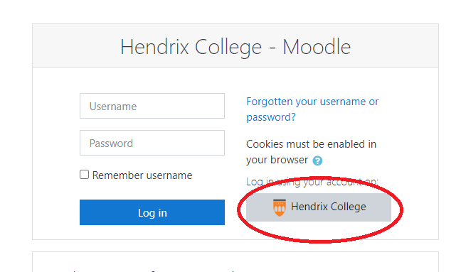 moodle sign in
